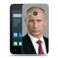 Дизайнерский пластиковый чехол для Alcatel One Touch Pixi 4 (4) В.В.Путин