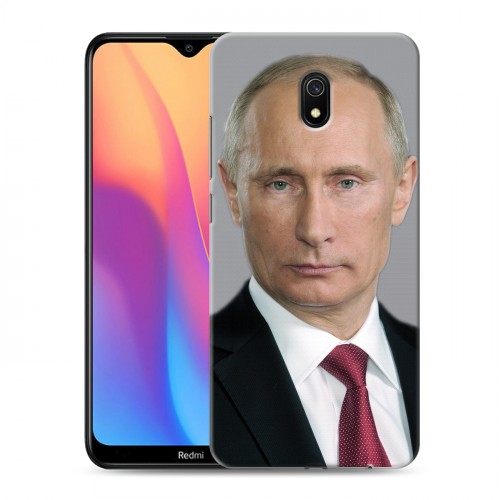 Дизайнерский силиконовый с усиленными углами чехол для Xiaomi RedMi 8A В.В.Путин