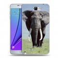 Дизайнерский пластиковый чехол для Samsung Galaxy Note 2 Слоны