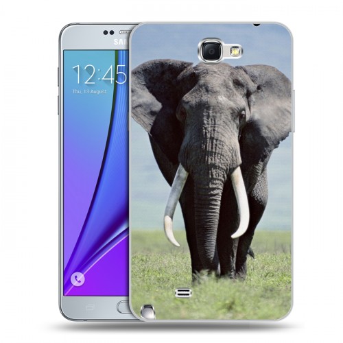 Дизайнерский пластиковый чехол для Samsung Galaxy Note 2 Слоны