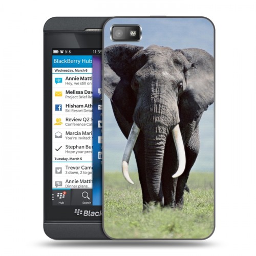 Дизайнерский пластиковый чехол для BlackBerry Z10 Слоны