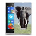 Дизайнерский пластиковый чехол для Microsoft Lumia 435 Слоны