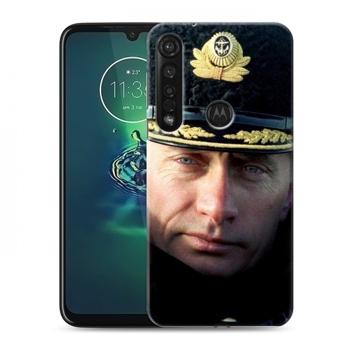 Дизайнерский силиконовый с усиленными углами чехол для Motorola Moto G8 Plus В.В.Путин