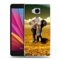 Дизайнерский силиконовый чехол для Huawei Honor 5X Слоны