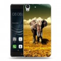 Дизайнерский пластиковый чехол для Huawei Y6II Слоны