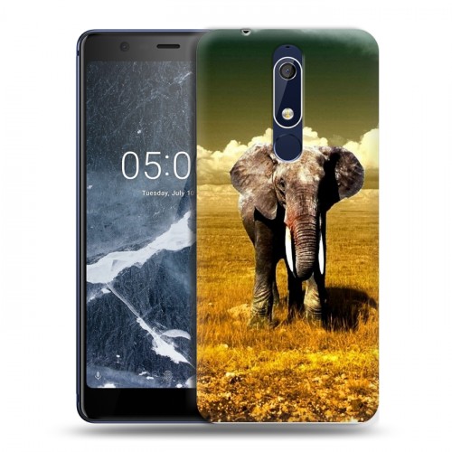 Дизайнерский пластиковый чехол для Nokia 5.1 Слоны