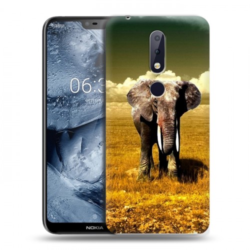 Дизайнерский пластиковый чехол для Nokia 6.1 Plus Слоны