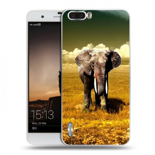 Дизайнерский пластиковый чехол для Huawei Honor 6 Plus Слоны