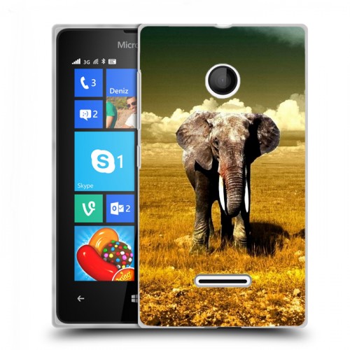 Дизайнерский пластиковый чехол для Microsoft Lumia 435 Слоны