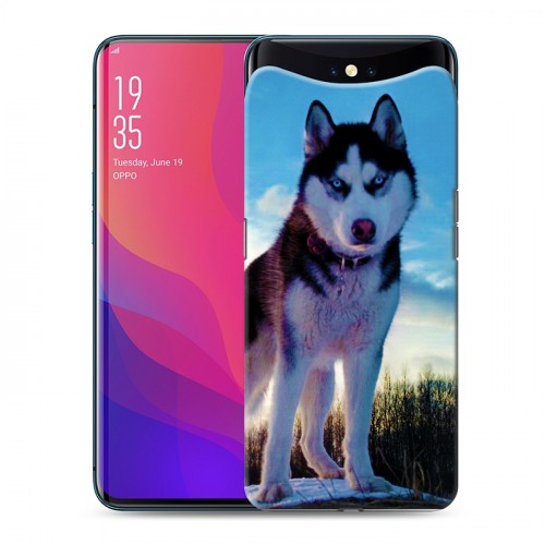 Дизайнерский силиконовый чехол для OPPO Find X Собаки