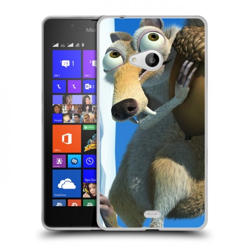 Дизайнерский пластиковый чехол для Microsoft Lumia 540 Ледниковый период