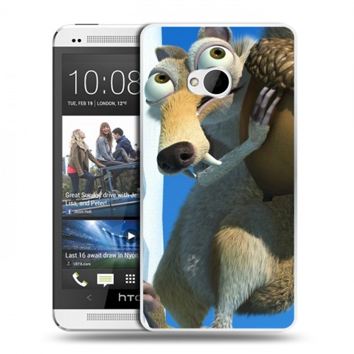 Дизайнерский пластиковый чехол для HTC One (M7) Dual SIM Ледниковый период