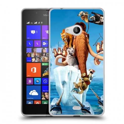 Дизайнерский пластиковый чехол для Microsoft Lumia 540 Ледниковый период
