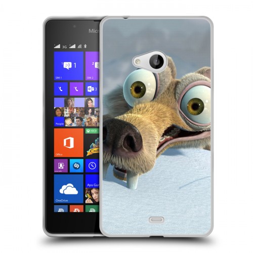 Дизайнерский пластиковый чехол для Microsoft Lumia 540 Ледниковый период