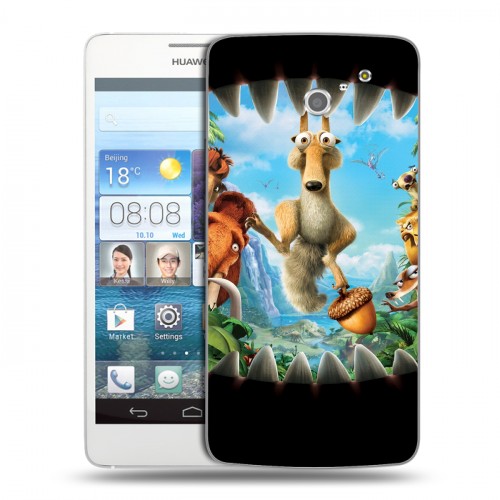 Дизайнерский пластиковый чехол для Huawei Ascend D2 Ледниковый период