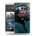 Дизайнерский пластиковый чехол для HTC One (M7) Dual SIM Собаки