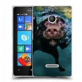 Дизайнерский пластиковый чехол для Microsoft Lumia 435 Собаки