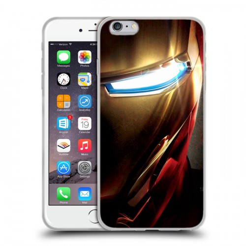 Дизайнерский силиконовый чехол для Iphone 6 Plus/6s Plus Железный человек