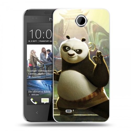 Дизайнерский пластиковый чехол для HTC Desire 300 Кунг-Фу Панда