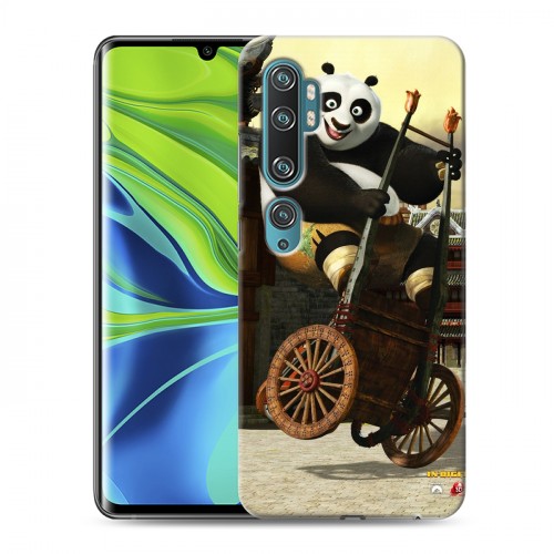 Дизайнерский силиконовый с усиленными углами чехол для Xiaomi Mi Note 10 Кунг-Фу Панда