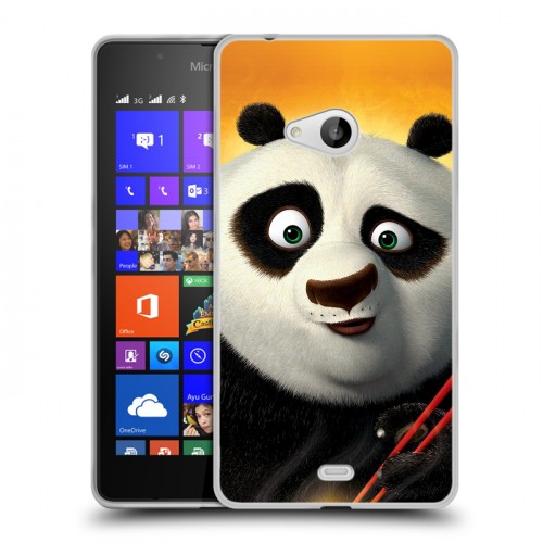 Дизайнерский пластиковый чехол для Microsoft Lumia 540 Кунг-Фу Панда