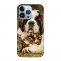 Дизайнерский силиконовый чехол для Iphone 13 Pro Собаки