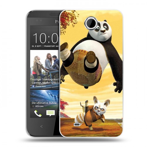 Дизайнерский пластиковый чехол для HTC Desire 300 Кунг-Фу Панда
