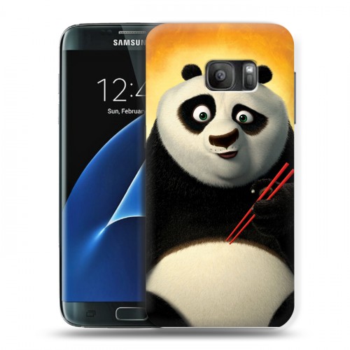 Дизайнерский силиконовый с усиленными углами чехол для Samsung Galaxy S7 Кунг-Фу Панда