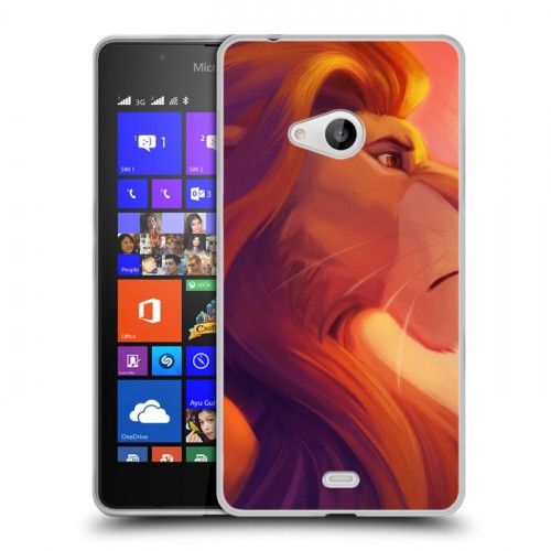 Дизайнерский пластиковый чехол для Microsoft Lumia 540 Король Лев