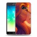 Дизайнерский силиконовый с усиленными углами чехол для Samsung Galaxy A3 (2017) Король Лев