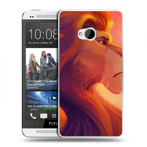 Дизайнерский пластиковый чехол для HTC One (M7) Dual SIM Король Лев