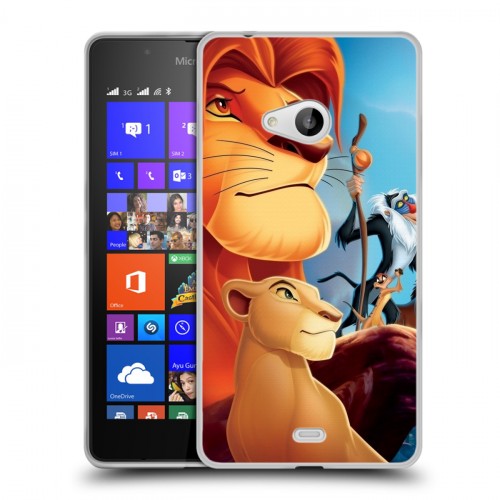 Дизайнерский пластиковый чехол для Microsoft Lumia 540 Король Лев