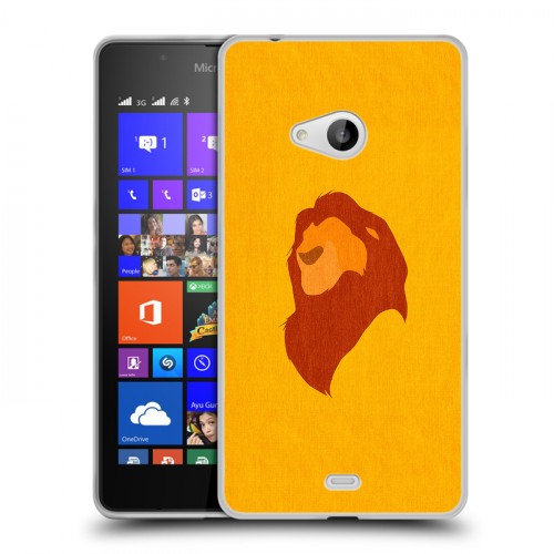 Дизайнерский пластиковый чехол для Microsoft Lumia 540 Король Лев