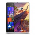 Дизайнерский пластиковый чехол для Microsoft Lumia 540 Король Лев