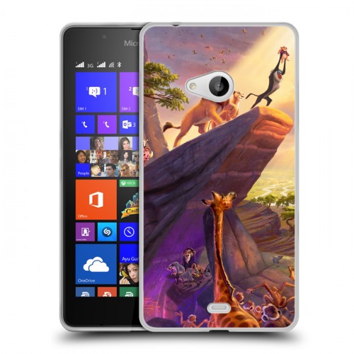 Дизайнерский пластиковый чехол для Microsoft Lumia 540 Король Лев