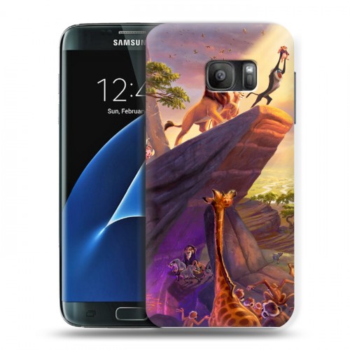 Дизайнерский силиконовый с усиленными углами чехол для Samsung Galaxy S7 Король Лев