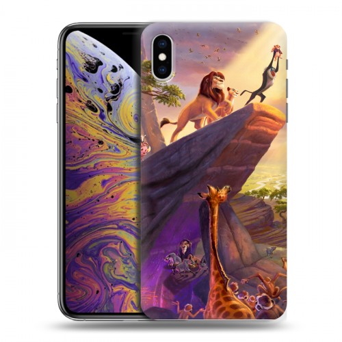 Дизайнерский силиконовый чехол для Iphone Xs Max Король Лев