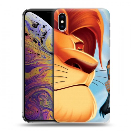 Дизайнерский силиконовый чехол для Iphone Xs Max Король Лев