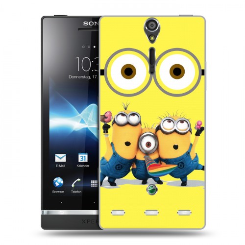 Дизайнерский пластиковый чехол для Sony Xperia S Миньоны