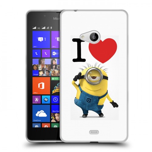 Дизайнерский пластиковый чехол для Microsoft Lumia 540 Миньоны