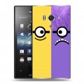 Дизайнерский пластиковый чехол для Sony Xperia acro S Миньоны