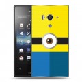 Дизайнерский пластиковый чехол для Sony Xperia acro S Миньоны