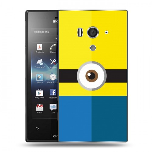 Дизайнерский пластиковый чехол для Sony Xperia acro S Миньоны