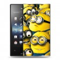 Дизайнерский пластиковый чехол для Sony Xperia acro S Миньоны