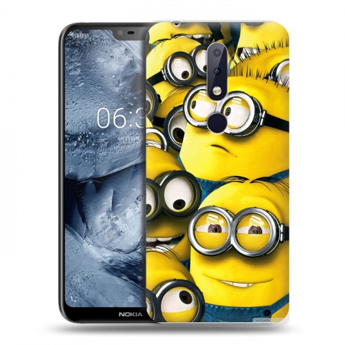 Дизайнерский пластиковый чехол для Nokia 6.1 Plus Миньоны