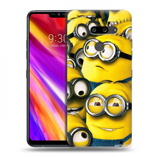 Дизайнерский пластиковый чехол для LG G8 ThinQ Миньоны