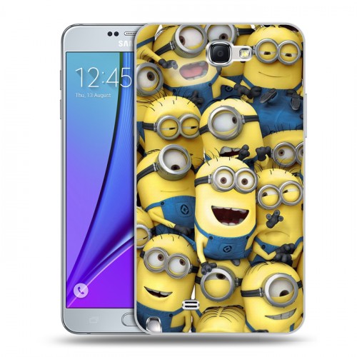 Дизайнерский пластиковый чехол для Samsung Galaxy Note 2 Миньоны