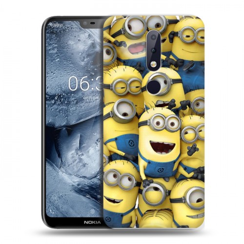 Дизайнерский пластиковый чехол для Nokia 6.1 Plus Миньоны