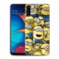 Дизайнерский пластиковый чехол для Samsung Galaxy A20s Миньоны