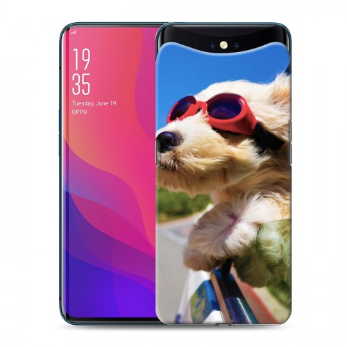 Дизайнерский силиконовый чехол для OPPO Find X Собаки